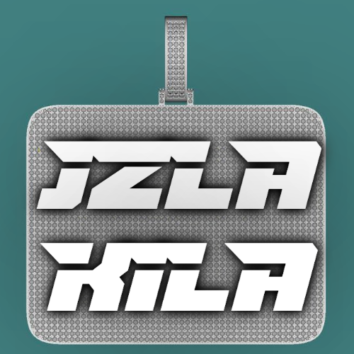 CUSTOM LETTER NECKLACE 3D BIG SQUARE