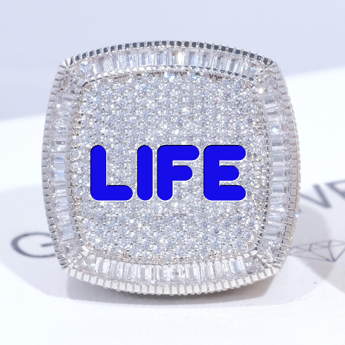 CUSTOM LETTER 3D ICED RING