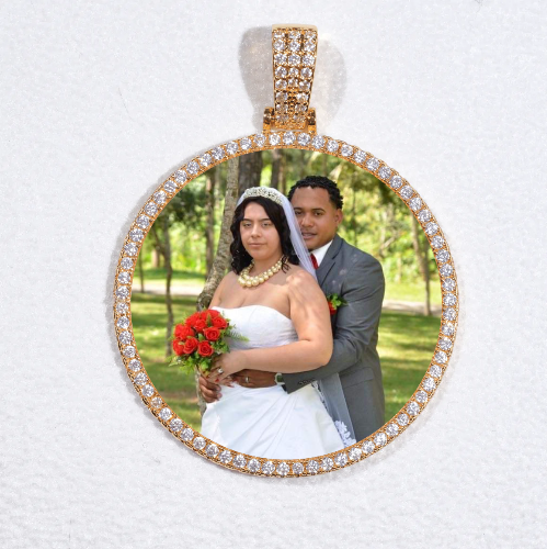 MEDIUM 3D CIRCLE CUSTOM PICTURE PENDANT
