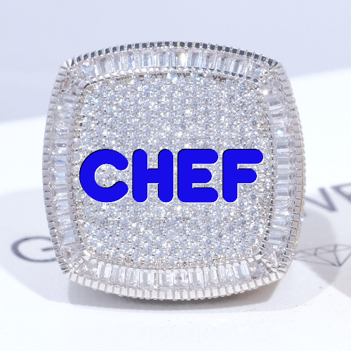 CUSTOM LETTER 3D ICED RING