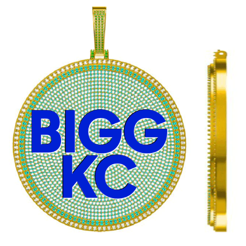 CUSTOM LETTER NECKLACE 3D BIG DISC