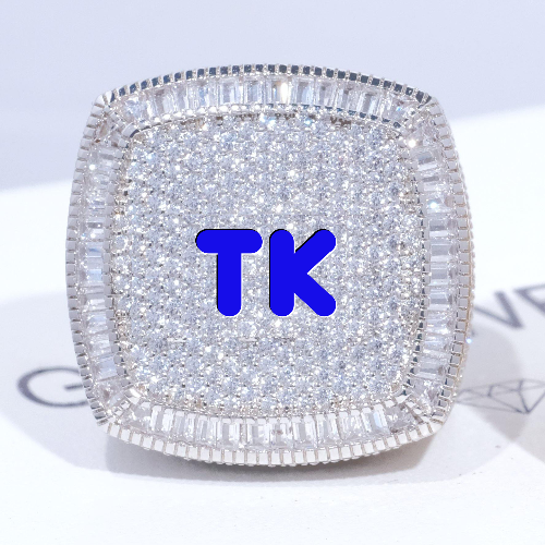 CUSTOM LETTER 3D ICED RING