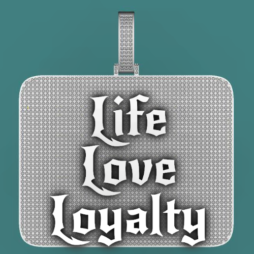 CUSTOM LETTER NECKLACE 3D BIG SQUARE