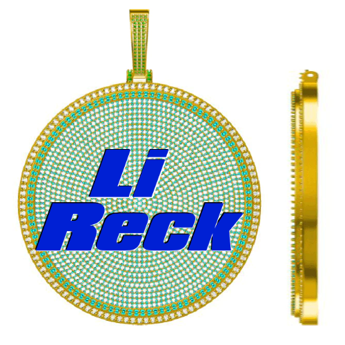 CUSTOM LETTER NECKLACE 3D BIG DISC