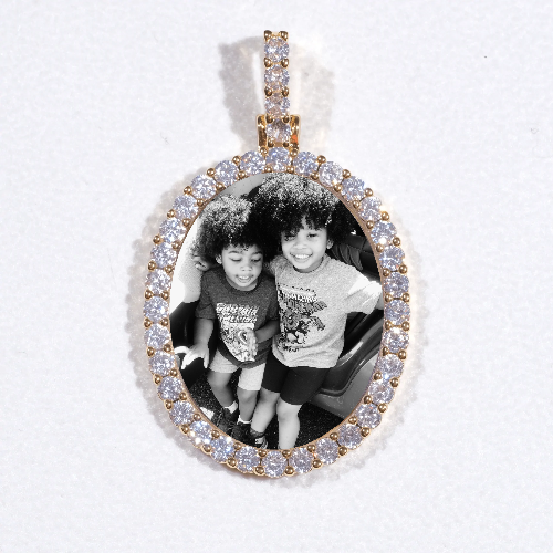 3D Oval Custom Picture Pendant