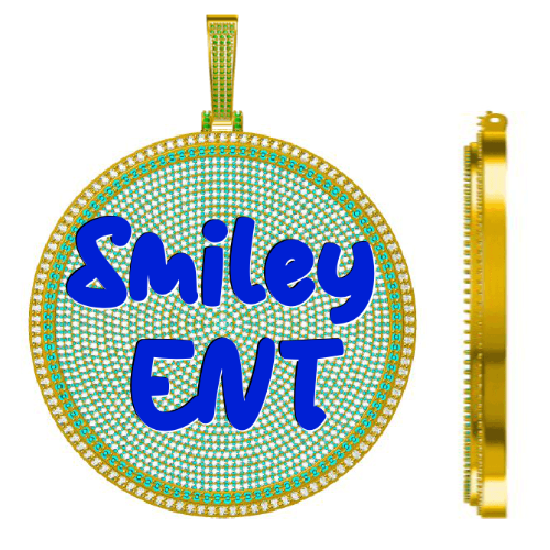 CUSTOM LETTER NECKLACE 3D BIG DISC