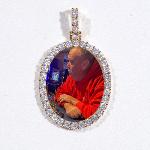 3D Oval Custom Picture Pendant