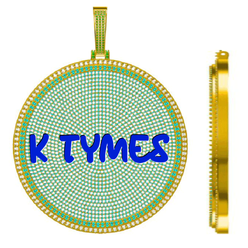 CUSTOM LETTER NECKLACE 3D BIG DISC