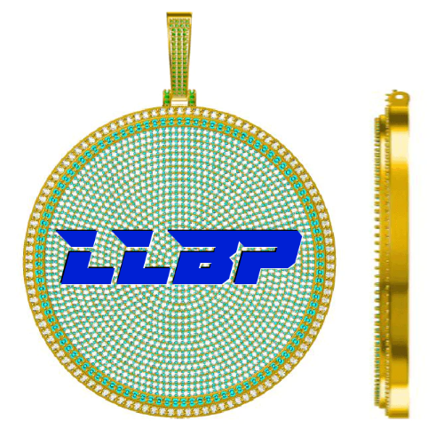 CUSTOM LETTER NECKLACE 3D BIG DISC