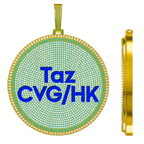 CUSTOM LETTER NECKLACE 3D BIG DISC