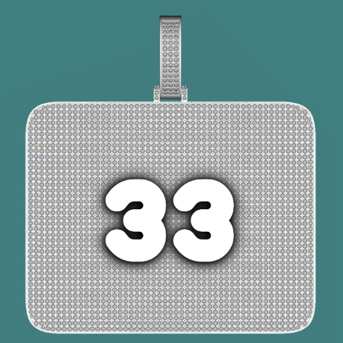 CUSTOM LETTER NECKLACE 3D BIG SQUARE