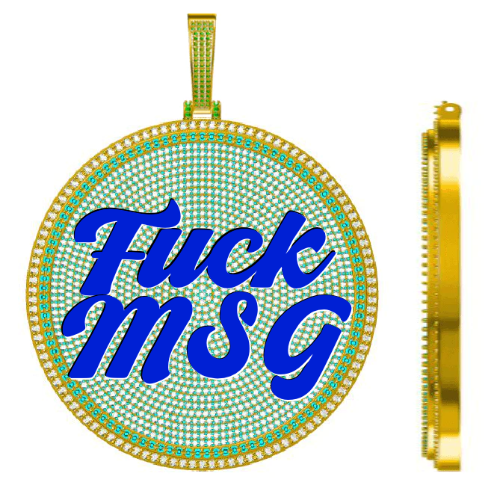 CUSTOM LETTER NECKLACE 3D BIG DISC