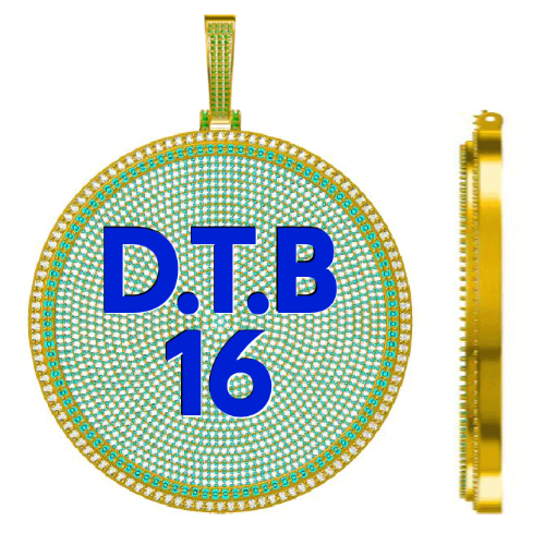 CUSTOM LETTER NECKLACE 3D BIG DISC
