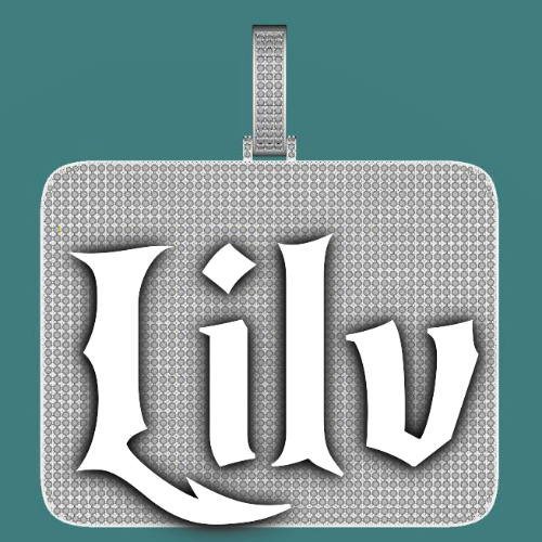 CUSTOM LETTER NECKLACE 3D BIG SQUARE