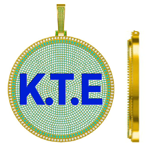 CUSTOM LETTER NECKLACE 3D BIG DISC