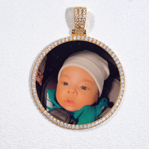 MEDIUM 3D CIRCLE CUSTOM PICTURE PENDANT