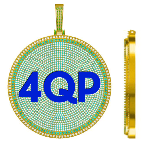 CUSTOM LETTER NECKLACE 3D BIG DISC