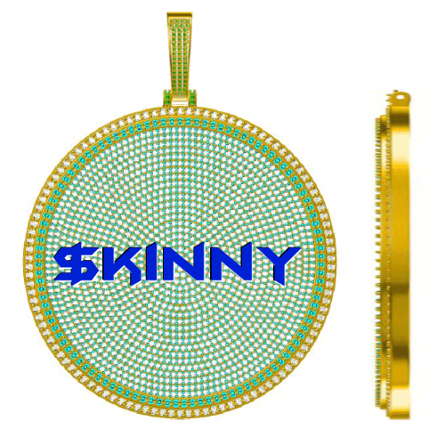 CUSTOM LETTER NECKLACE 3D BIG DISC