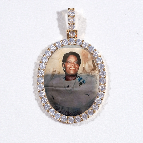 3D Oval Custom Picture Pendant