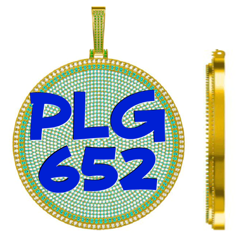 CUSTOM LETTER NECKLACE 3D BIG DISC