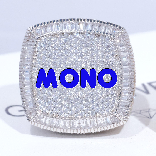 CUSTOM LETTER 3D ICED RING