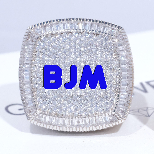 CUSTOM LETTER 3D ICED RING
