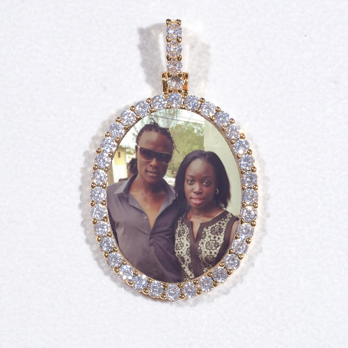 3D Oval Custom Picture Pendant