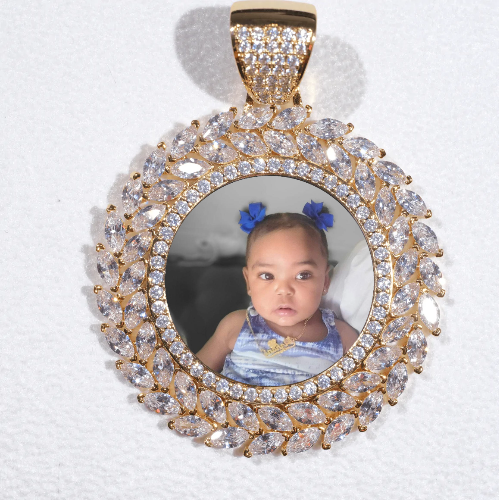Large 3D Wheat Ear Custom Picture Pendant