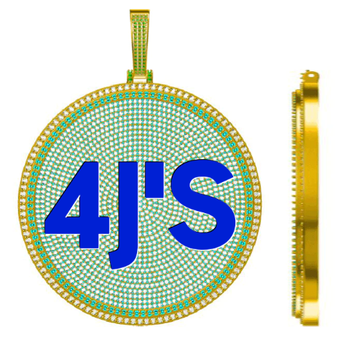 CUSTOM LETTER NECKLACE 3D BIG DISC