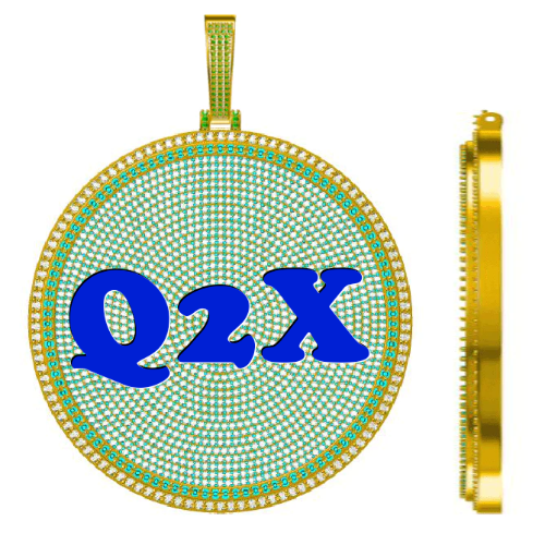 CUSTOM LETTER NECKLACE 3D BIG DISC