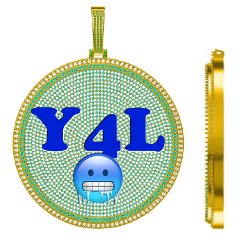 CUSTOM LETTER NECKLACE 3D BIG DISC