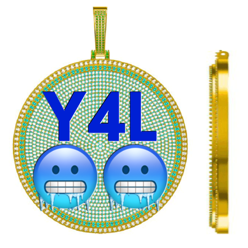 CUSTOM LETTER NECKLACE 3D BIG DISC