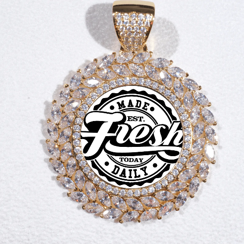 Large 3D Wheat Ear Custom Picture Pendant