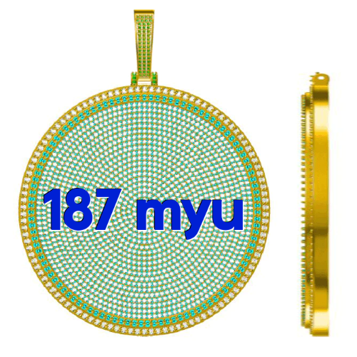CUSTOM LETTER NECKLACE 3D BIG DISC