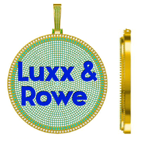 CUSTOM LETTER NECKLACE 3D BIG DISC