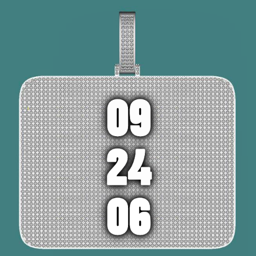 CUSTOM LETTER NECKLACE 3D BIG SQUARE