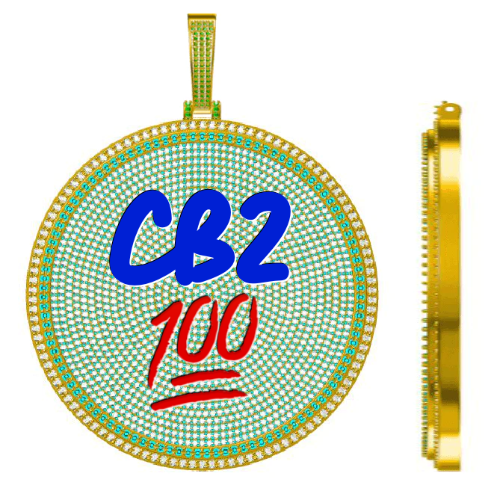 CUSTOM LETTER NECKLACE 3D BIG DISC