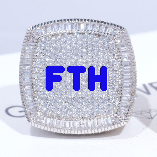 CUSTOM LETTER 3D ICED RING
