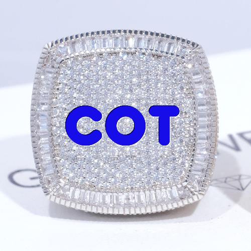 CUSTOM LETTER 3D ICED RING