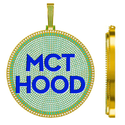 CUSTOM LETTER NECKLACE 3D BIG DISC