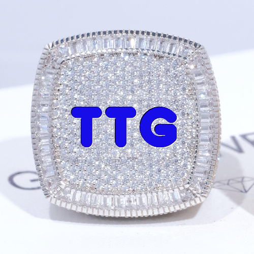 CUSTOM LETTER 3D ICED RING