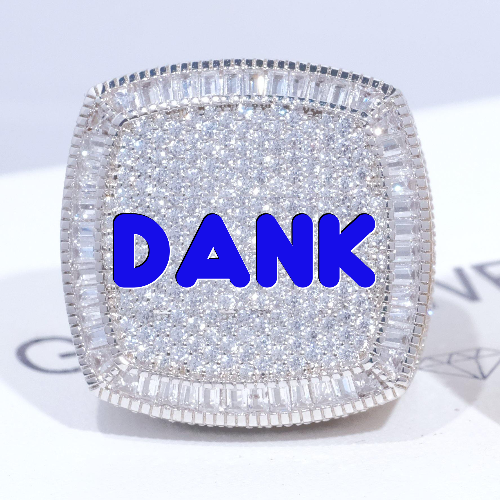 CUSTOM LETTER 3D ICED RING