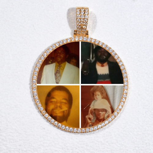 MEDIUM 3D CIRCLE CUSTOM PICTURE PENDANT