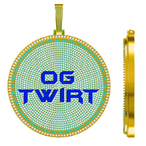 CUSTOM LETTER NECKLACE 3D BIG DISC
