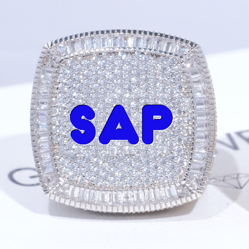 CUSTOM LETTER 3D ICED RING