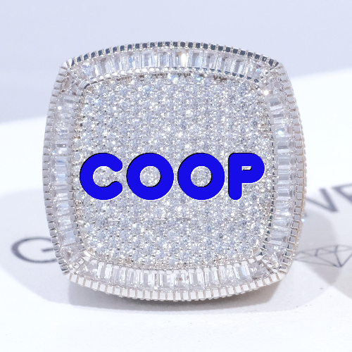 CUSTOM LETTER 3D ICED RING