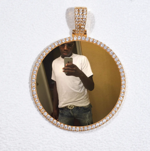MEDIUM 3D CIRCLE CUSTOM PICTURE PENDANT
