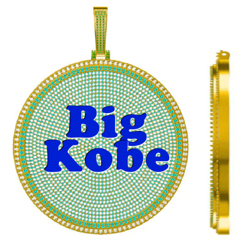 CUSTOM LETTER NECKLACE 3D BIG DISC