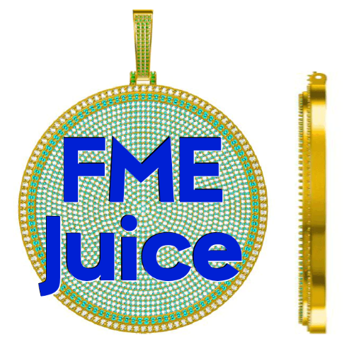 CUSTOM LETTER NECKLACE 3D BIG DISC