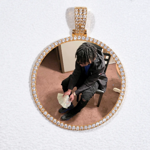MEDIUM 3D CIRCLE CUSTOM PICTURE PENDANT